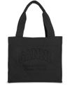 Large Tote bag in recycled cotton with embroidered logo