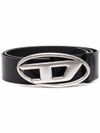 Vegetable leather belt with D logo buckle