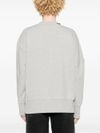 Crewneck organic cotton sweatshirt with chain.