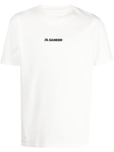 Cotton T-shirt with printed front logo