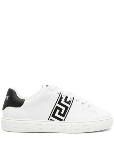 Calf leather sneakers with Greca motif