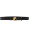 Medusa belt in calf leather with logo buckle