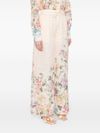 Halliday palazzo pants in linen with floral print
