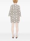 Short cotton dress with floral pattern