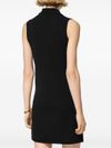 Sleeveless short dress in virgin wool and cashmere