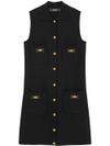 versace - Sleeveless short dress in virgin wool and cashmere