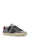 Super-Star calf leather sneakers with glitter design