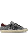 Super-Star calf leather sneakers with glitter design