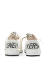 Ball Star sneakers in white calf leather with glitter details