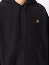 Cotton sweatshirt with embroidered front logo