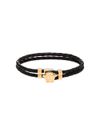 Braided calf leather La Medusa bracelet