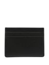 Calf leather cardholder with front printed logo