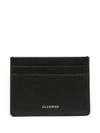 Calf leather cardholder with front printed logo