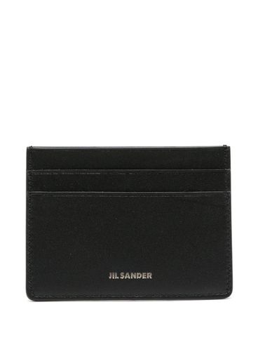 Calf leather cardholder with front printed logo