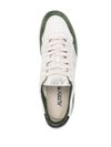 Medalist sneakers in white and green calf leather