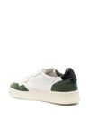 Medalist sneakers in white and green calf leather