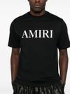 amiri - T-shirt in cotone con stampa logo frontale - 2