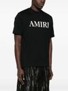 amiri - T-shirt in cotone con stampa logo frontale - 3