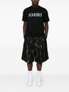 amiri - T-shirt in cotone con stampa logo frontale - 4