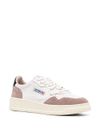 Medalist sneakers in white beige and black calf leather