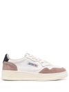 Medalist sneakers in white beige and black calf leather