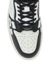 White and black calf leather Skel sneakers