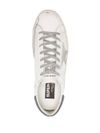 Super-Star sneakers in white calfskin leather with contrasting grey heel