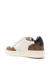 Medalist sneakers in white and brown calf leather