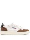 Medalist sneakers in white and brown calf leather