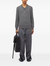 jil sander - Wool sweater with a V-neck - 3