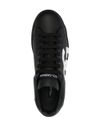 Portofino sneakers in black calf leather with white logo