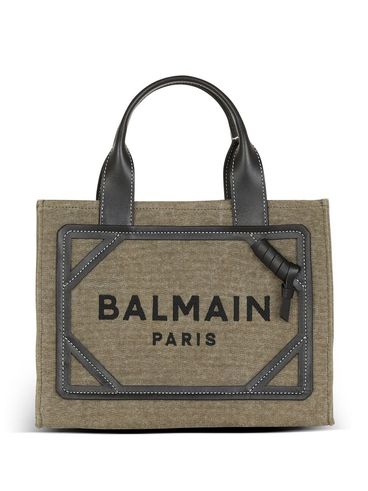 Small B-Army shopper bag in cotton with embroidered front logo