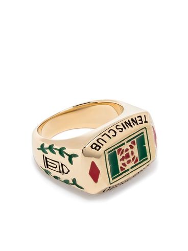 Gold-plated enamel ring