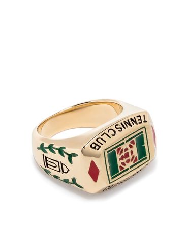 CASABLANCA - Gold-plated enamel ring