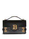 Borsa a spalla B-Buzz 24 in pelle di vitello con placca logo frontale