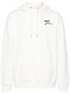 Cotton hoodie with embroidered Croquis De Tennis logo