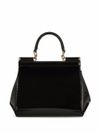 Sicily handbag in glossy calf leather