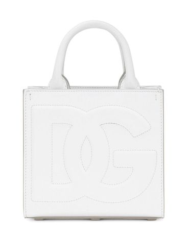 Mini DG Daily shopping bag in calf leather with front logo