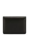 Calf leather wallet with embossed logo on the front