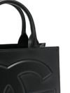 Small DG Daily tote bag in calf leather with front logo