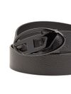 Calf leather belt with cut-out metal buckle