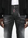 Slim fit faded stretch cotton jeans