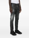 Slim fit faded stretch cotton jeans