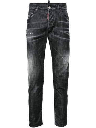 Slim fit faded stretch cotton jeans