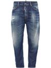 Jeans iconici in cotone stretch effetto sfumato