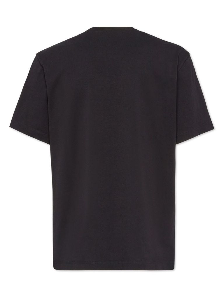 Shop Dsquared2 Cotton T-shirt With Front Bear Print In Nero