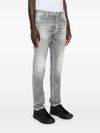 Slim fit faded stretch cotton jeans