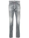 Slim fit faded stretch cotton jeans