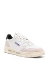 Medalist Sneakers in White Calf Leather and Suede