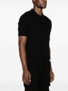 Short-Sleeve Merino Wool Polo with Logo Tag